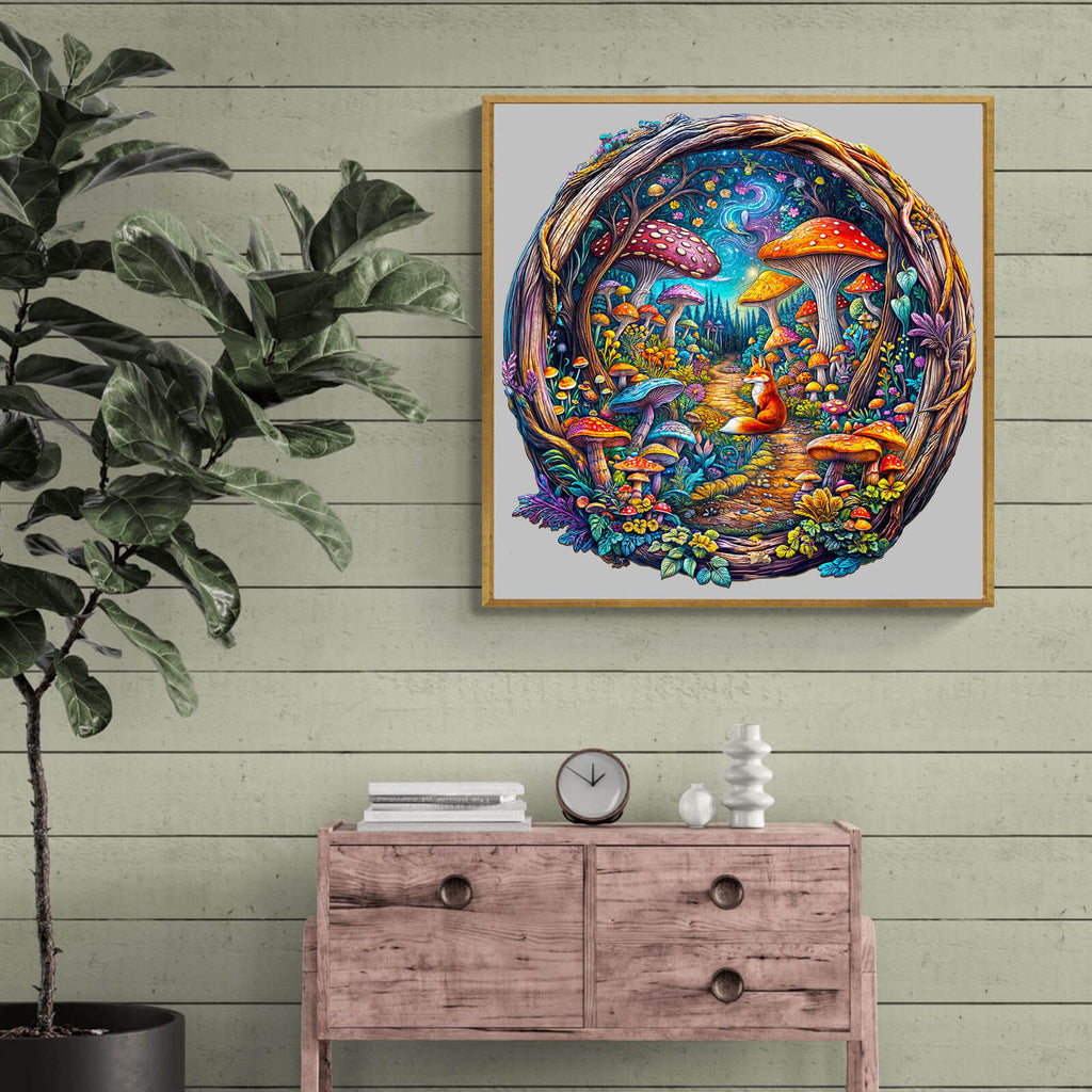 3D Mushroom Forest Wooden Jigsaw Puzzle