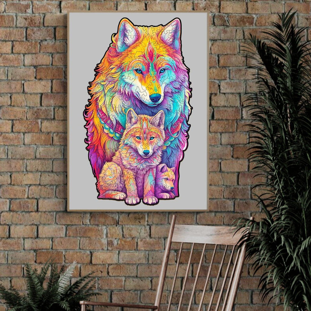 Wolf Family-2 Wooden Jigsaw Puzzle