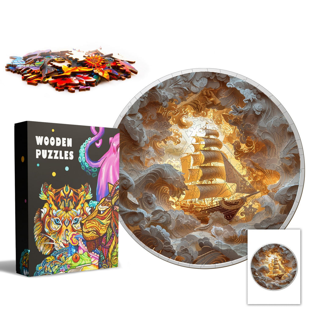 3D Sailing-2 Wooden Jigsaw Puzzle