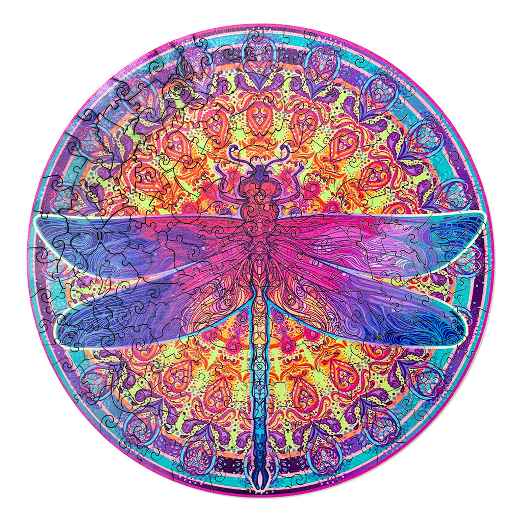 Mandala Dragonfly 2 Wooden Jigsaw Puzzle