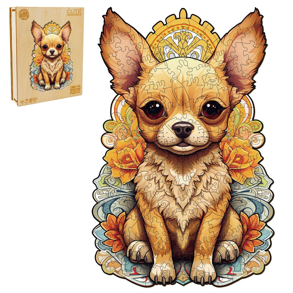 Cute Chihuahua-2 Wooden Jigsaw Puzzle