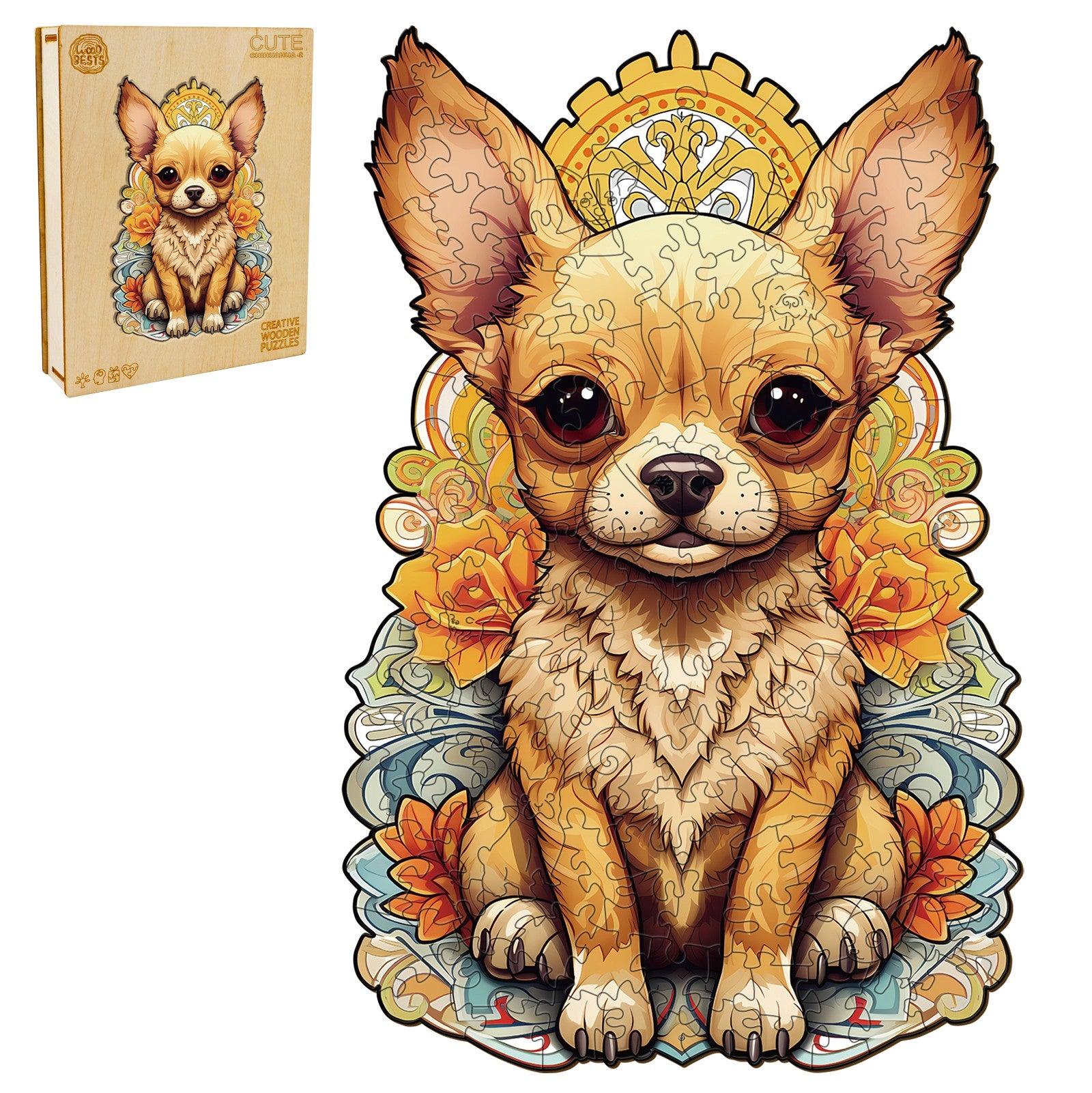 Cute Chihuahua-2 Wooden Jigsaw Puzzle