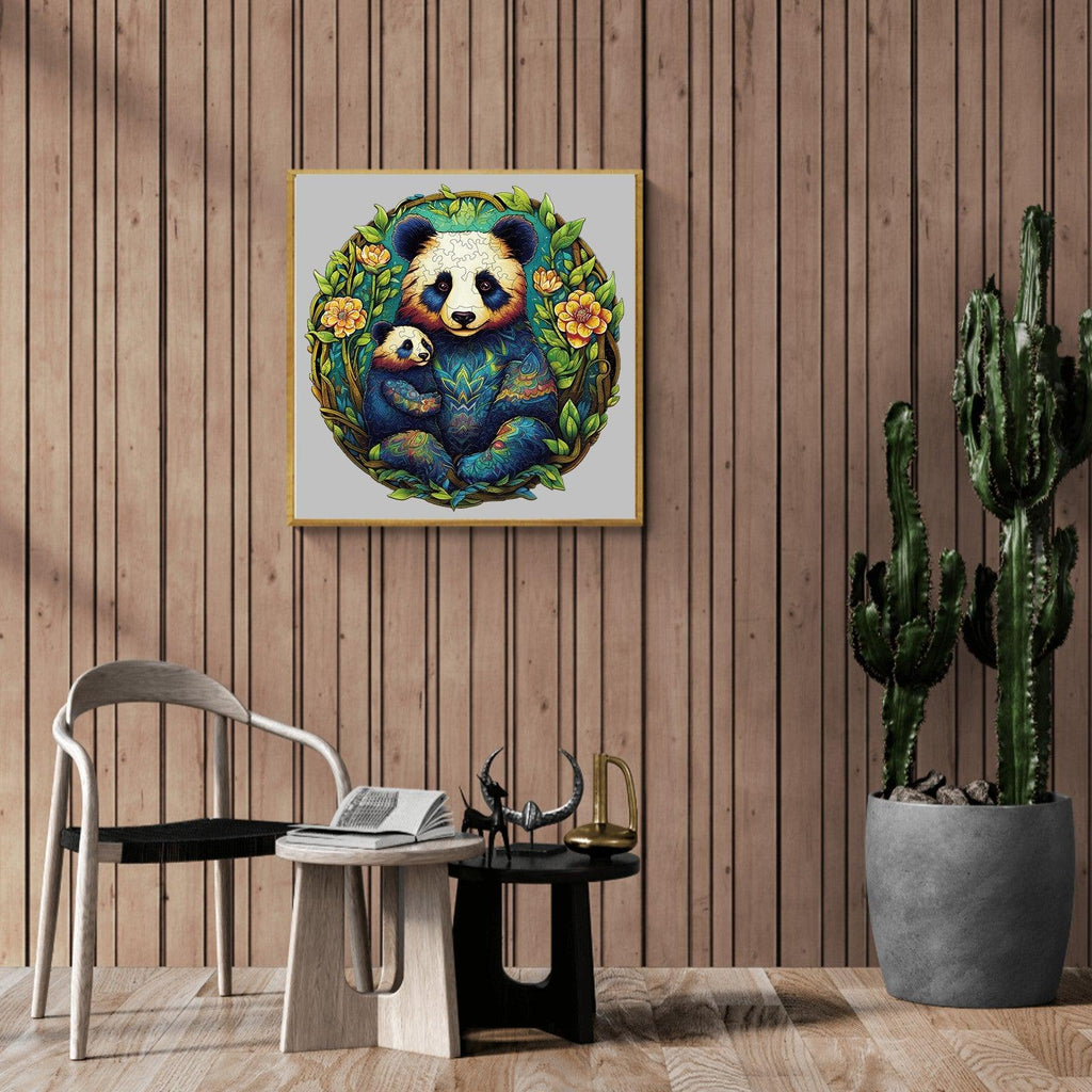 Panda Family 2 Wooden Jigsaw Puzzle