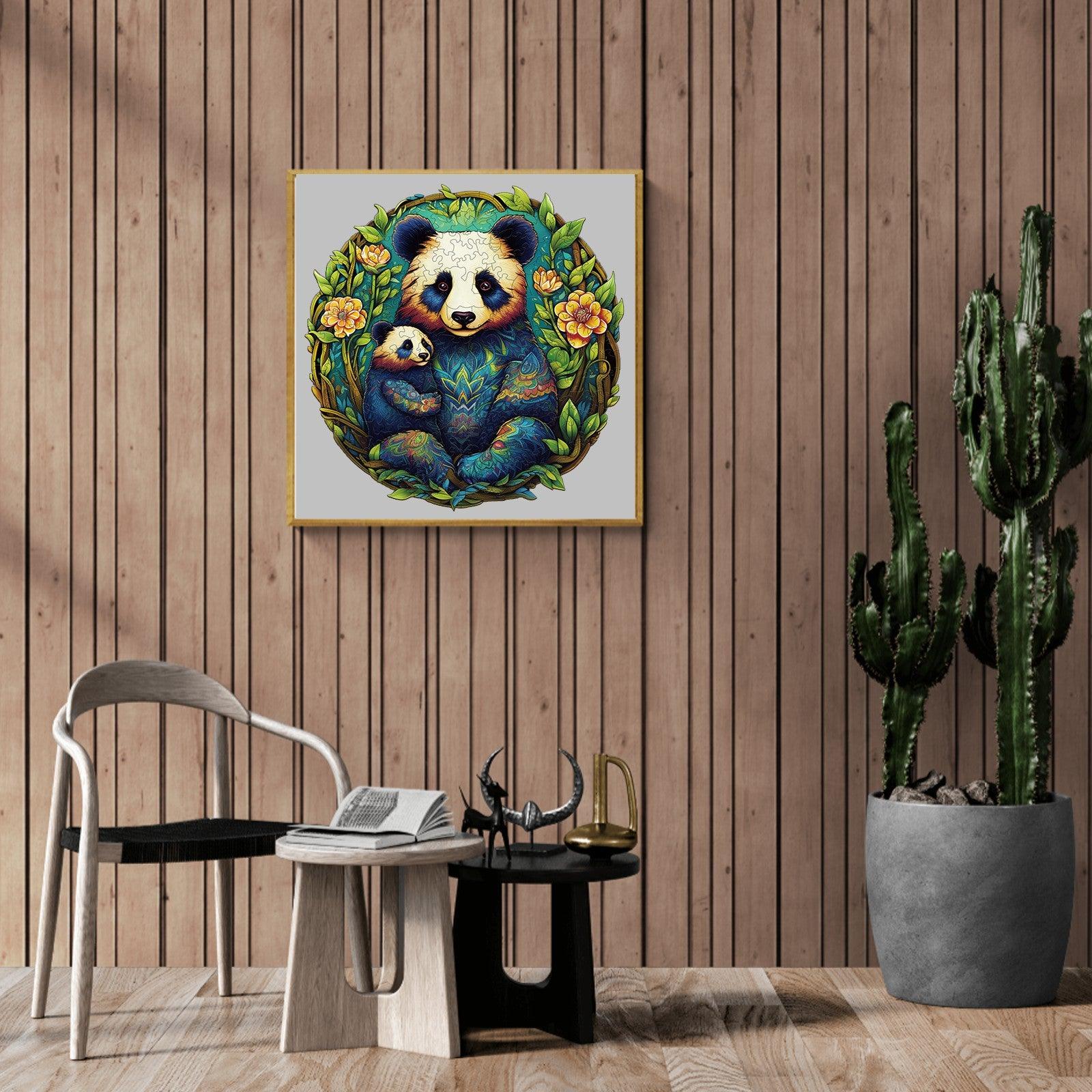 Panda Family 2 Wooden Jigsaw Puzzle