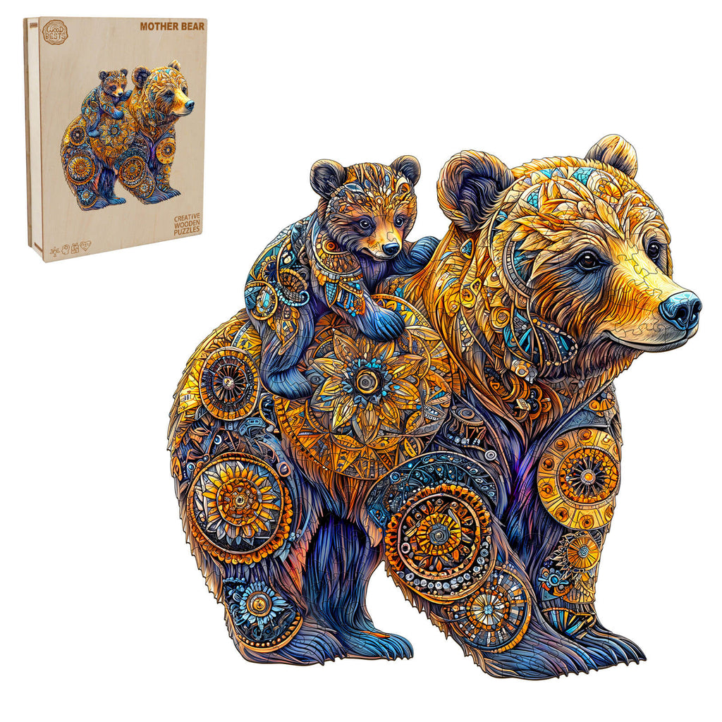 Mother Bear Wooden Jigsaw Puzzle