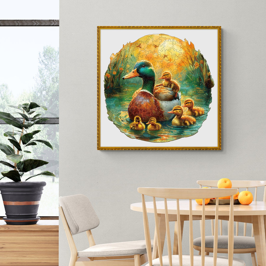 Duck In The Pond Wooden Jigsaw Puzzle