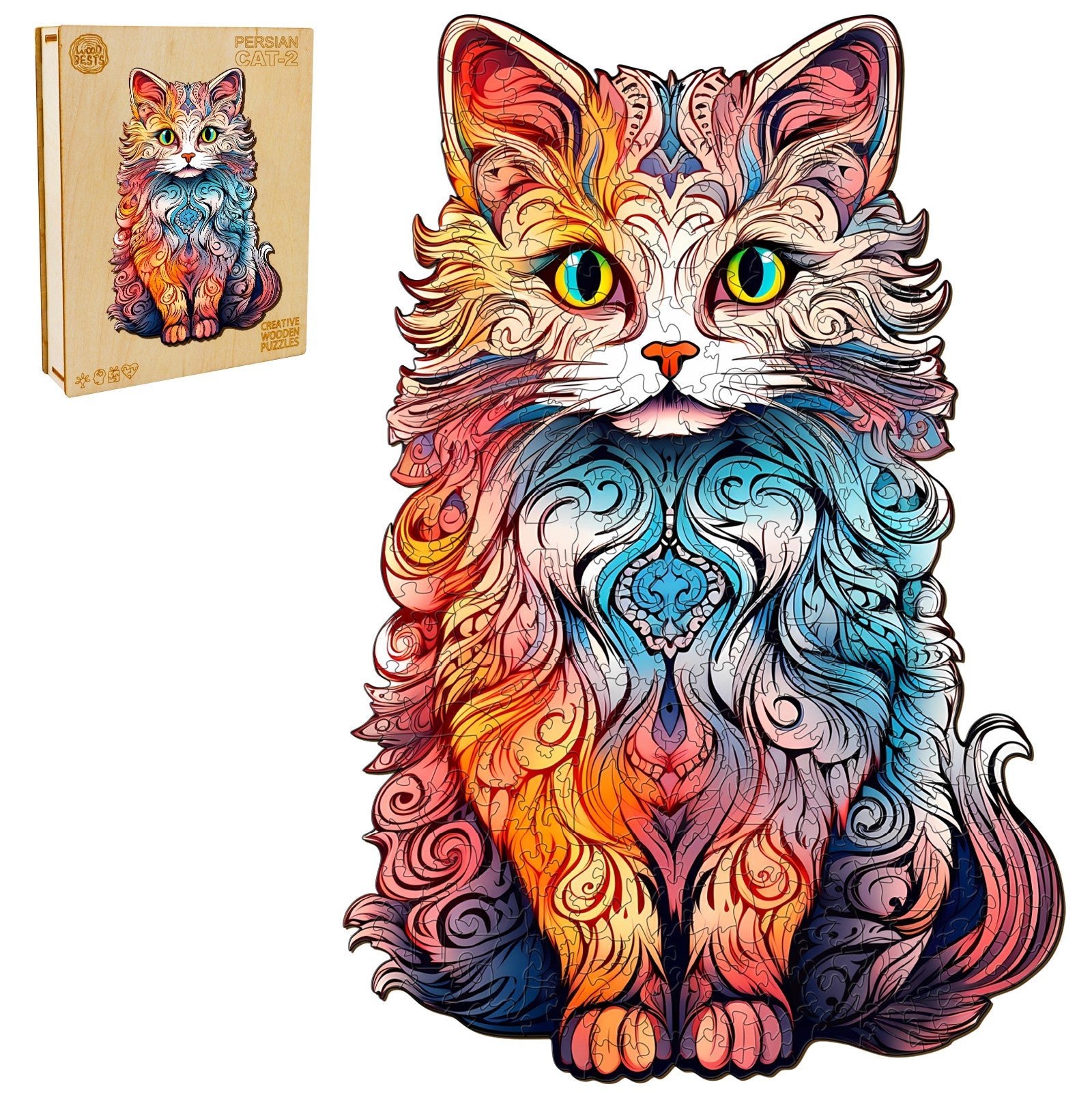 Persian Cat-2 Wooden Jigsaw Puzzle