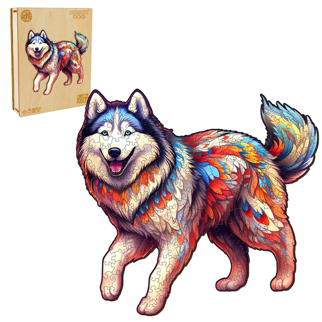 Husky Dog Wooden Jigsaw Puzzle