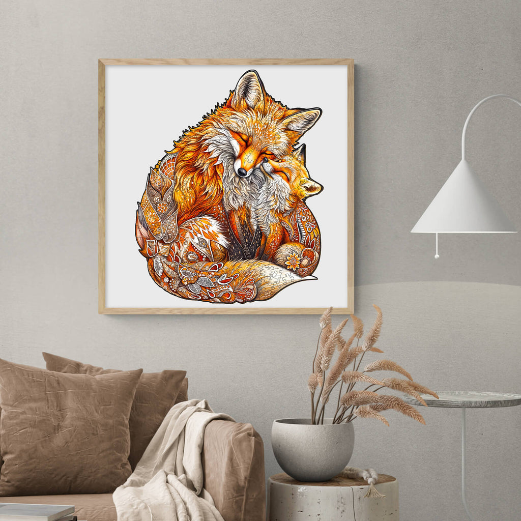 Flash Sale⚡  FOX FAMILY-2 Wooden Jigsaw Puzzle