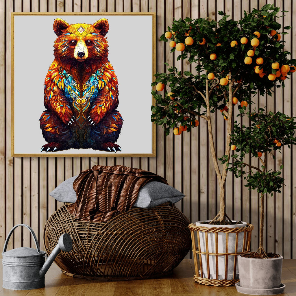 King Of Brown Bears Wooden Jigsaw Puzzle