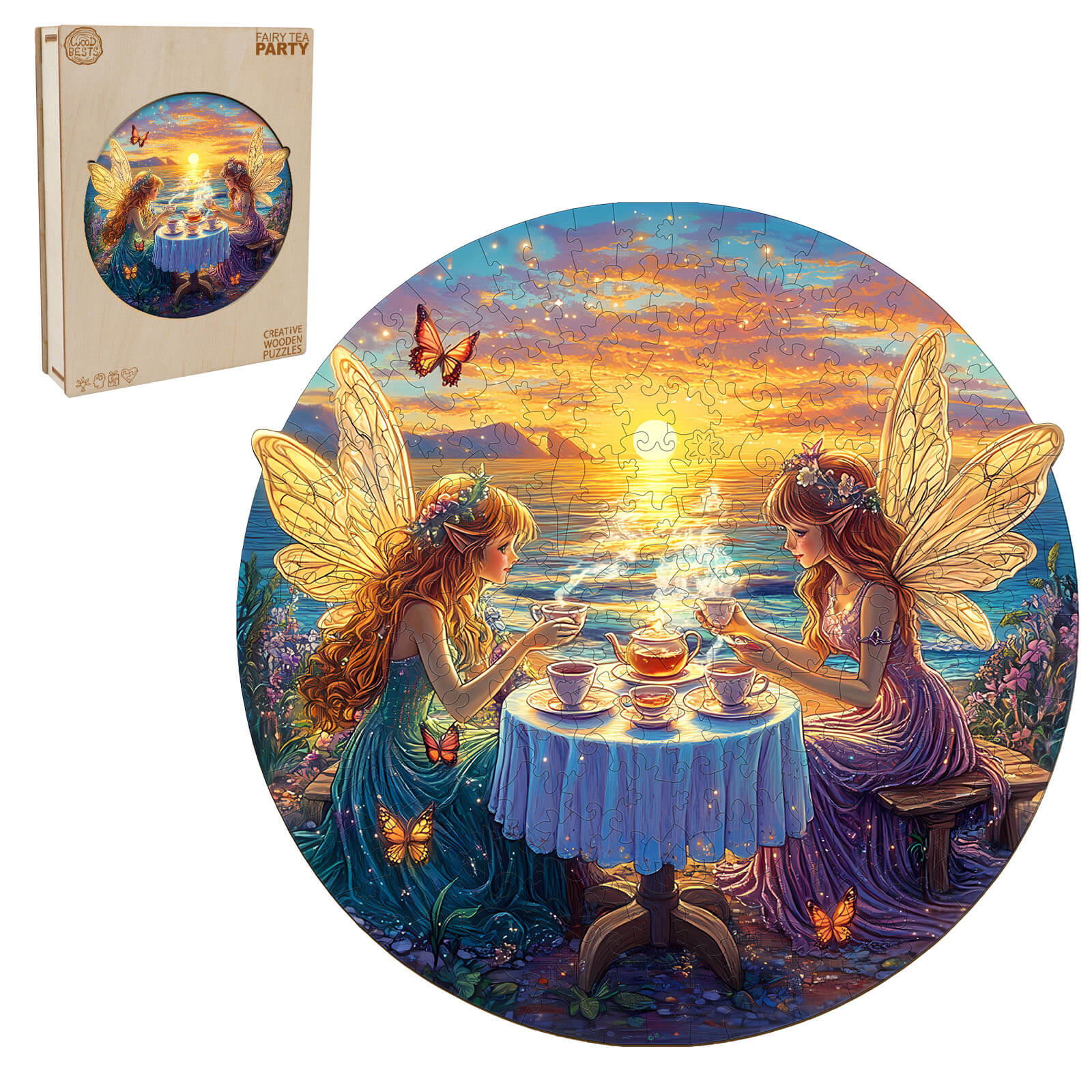 Fairy Tea Party Wooden Jigsaw Puzzle