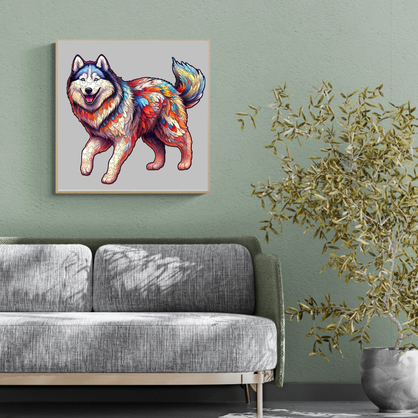 Husky Dog Wooden Jigsaw Puzzle