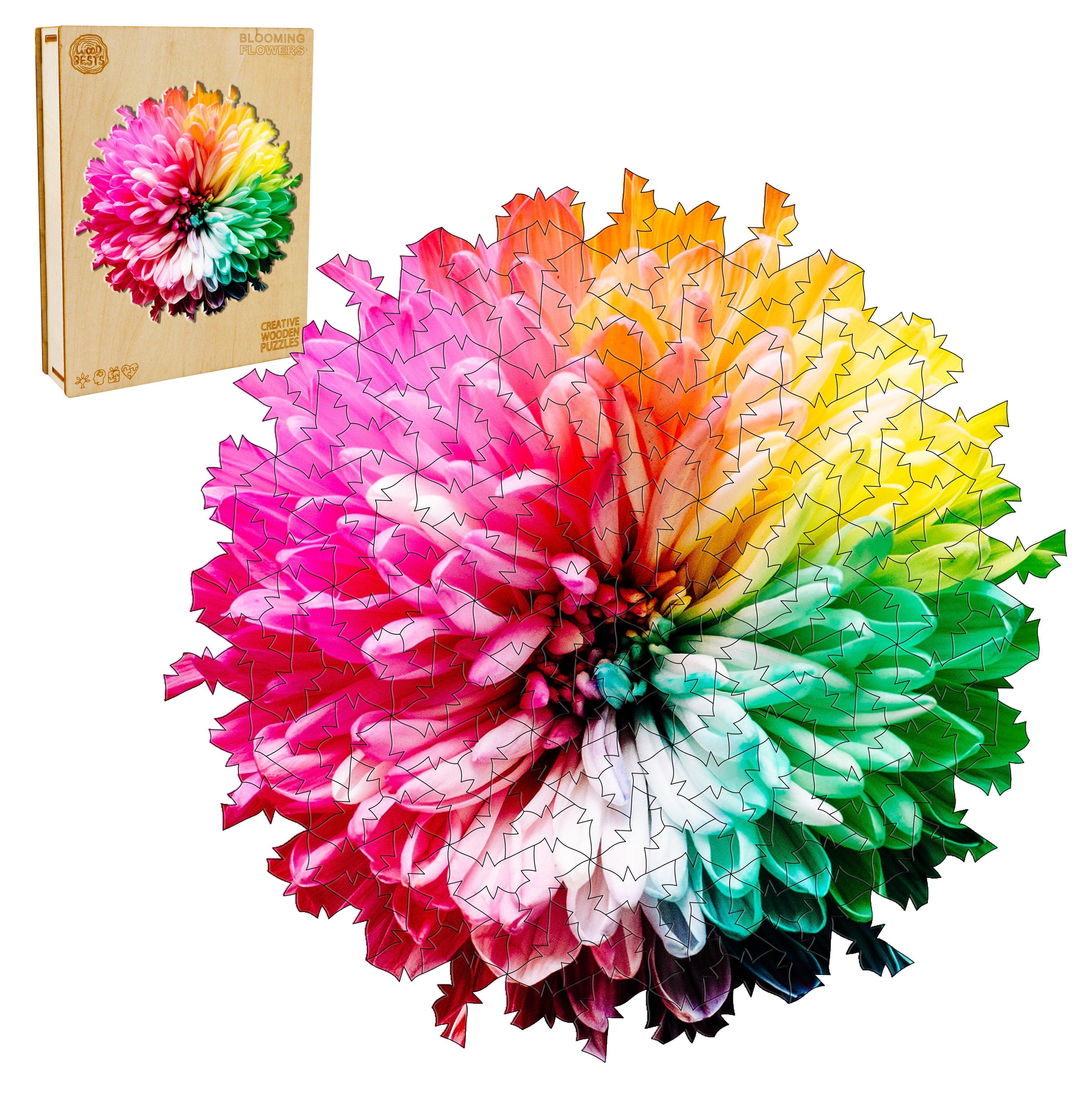 Blooming Flowers Wooden Jigsaw Puzzle