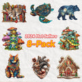 2024 Hot Sellers 8-Pack featuring colorful animal and nature designs including cats, turtles, bears, and whimsical mushrooms.