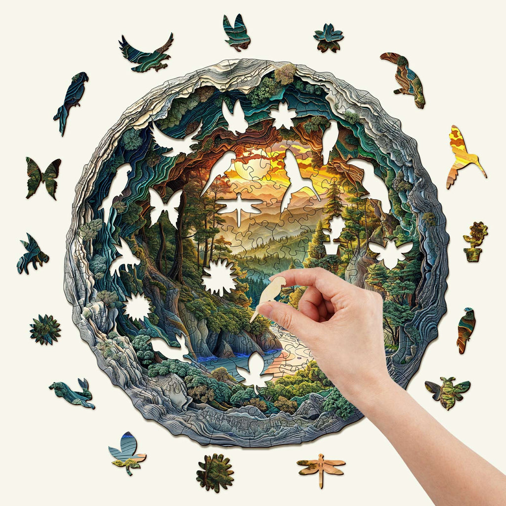 Cave Forest Wooden Jigsaw Puzzle
