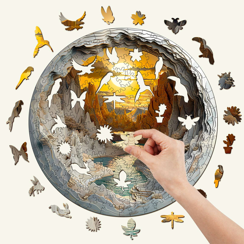 Inside The Cave-1 Wooden Jigsaw Puzzle