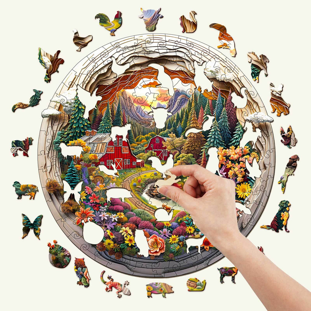 3D Farm Wooden Jigsaw Puzzle