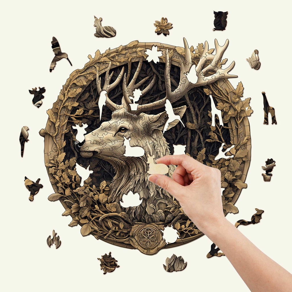 3D Deer Wooden Jigsaw Puzzle