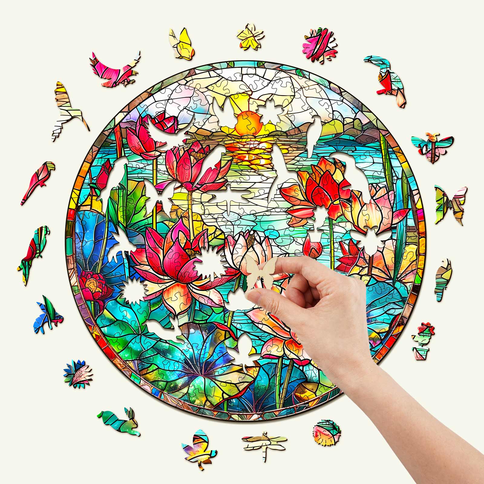 Lotus Wooden Jigsaw Puzzle