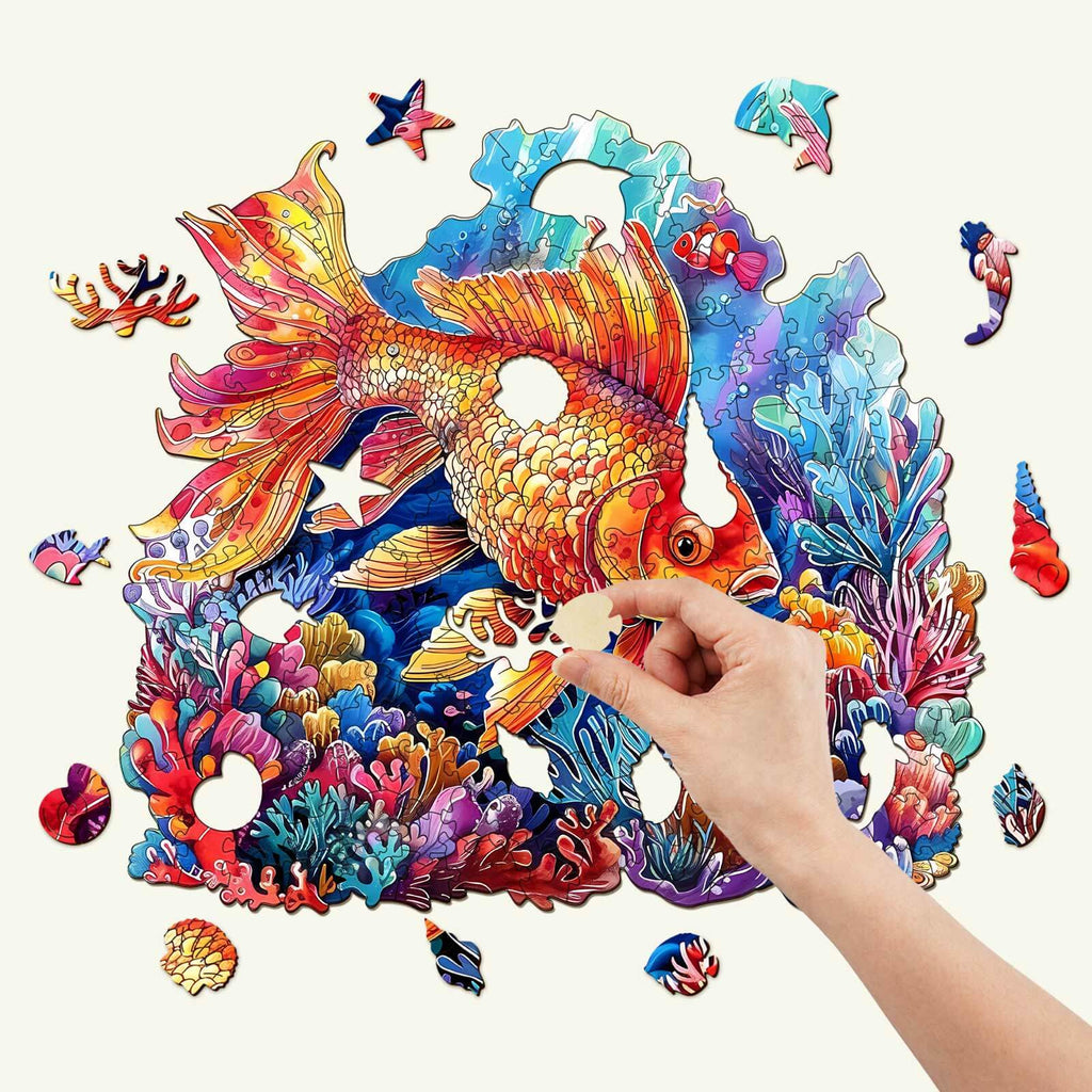 Beautiful Goldfish Wooden Jigsaw Puzzle