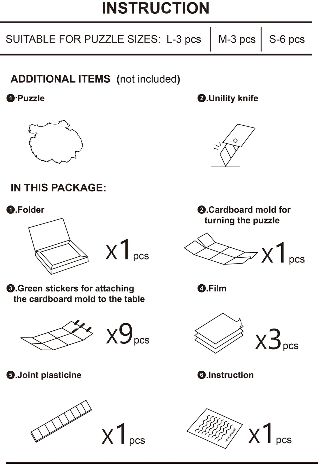 Kit For Placing Puzzles