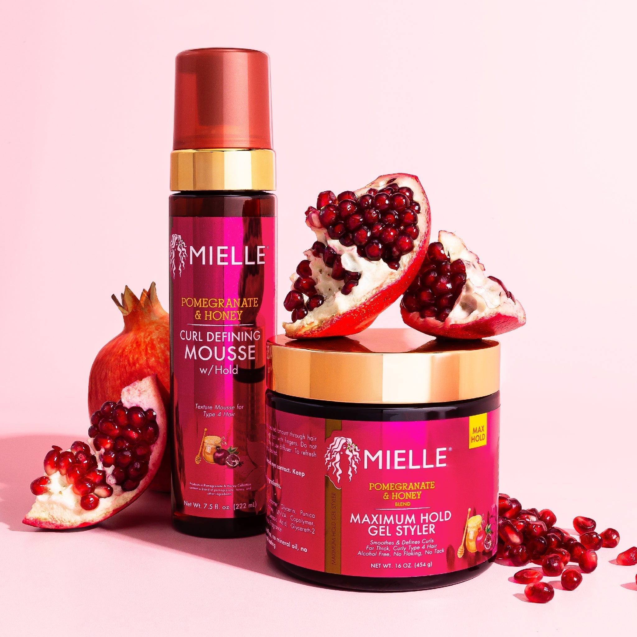 MIELLE Pomegranate & Honey Curl Defining Mousse with Hold
