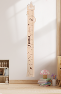Personalized Wooden Castle Growth Chart for Kids