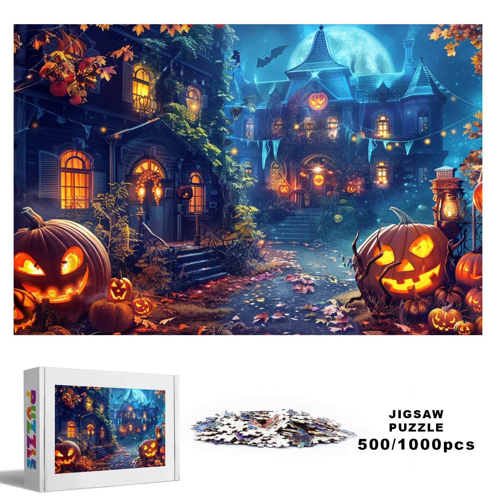 Halloween Castle 500 / 1000 Piece Puzzle