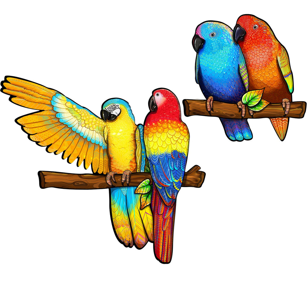 Playful Parrot Wooden Jigsaw Puzzle