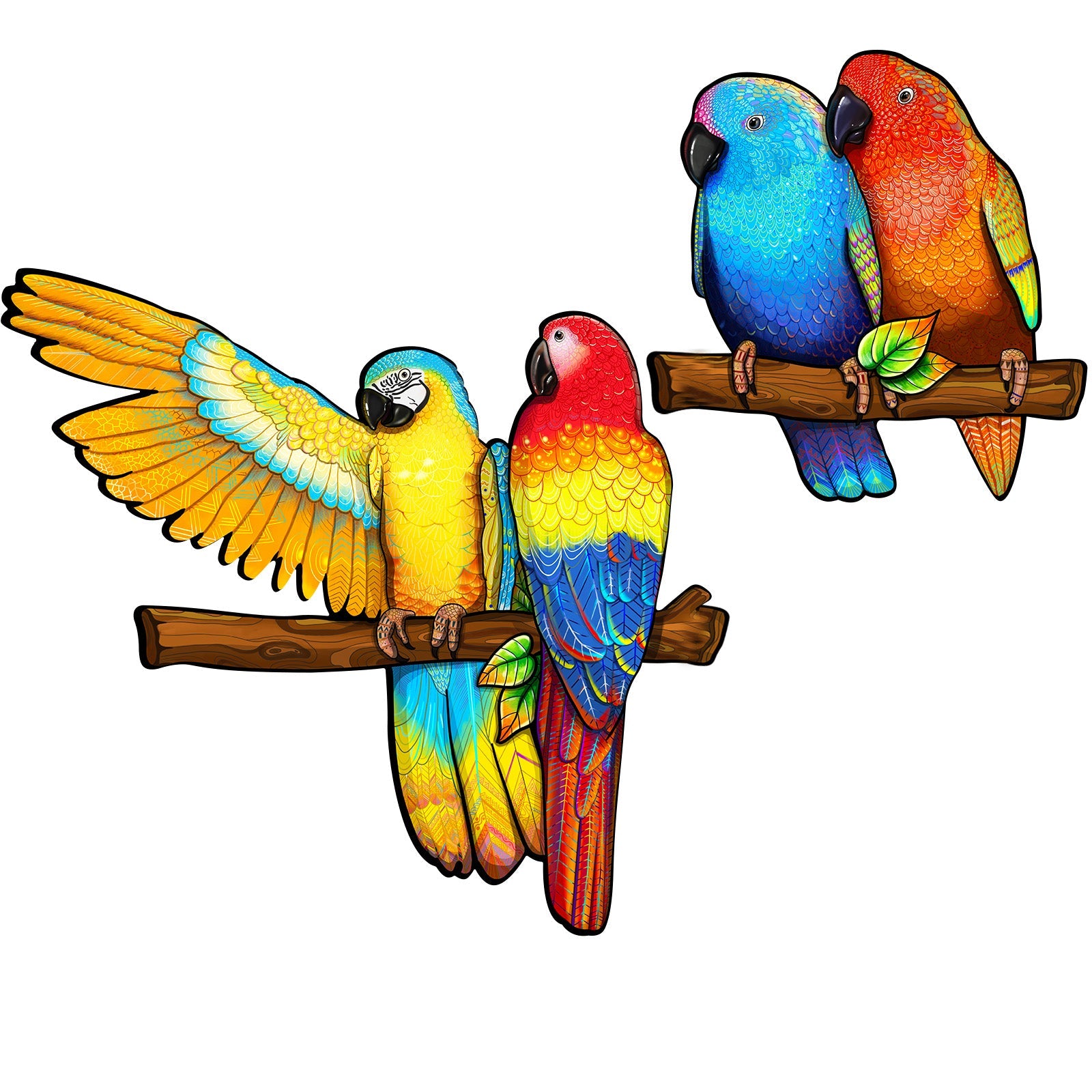 Playful Parrot Wooden Jigsaw Puzzle