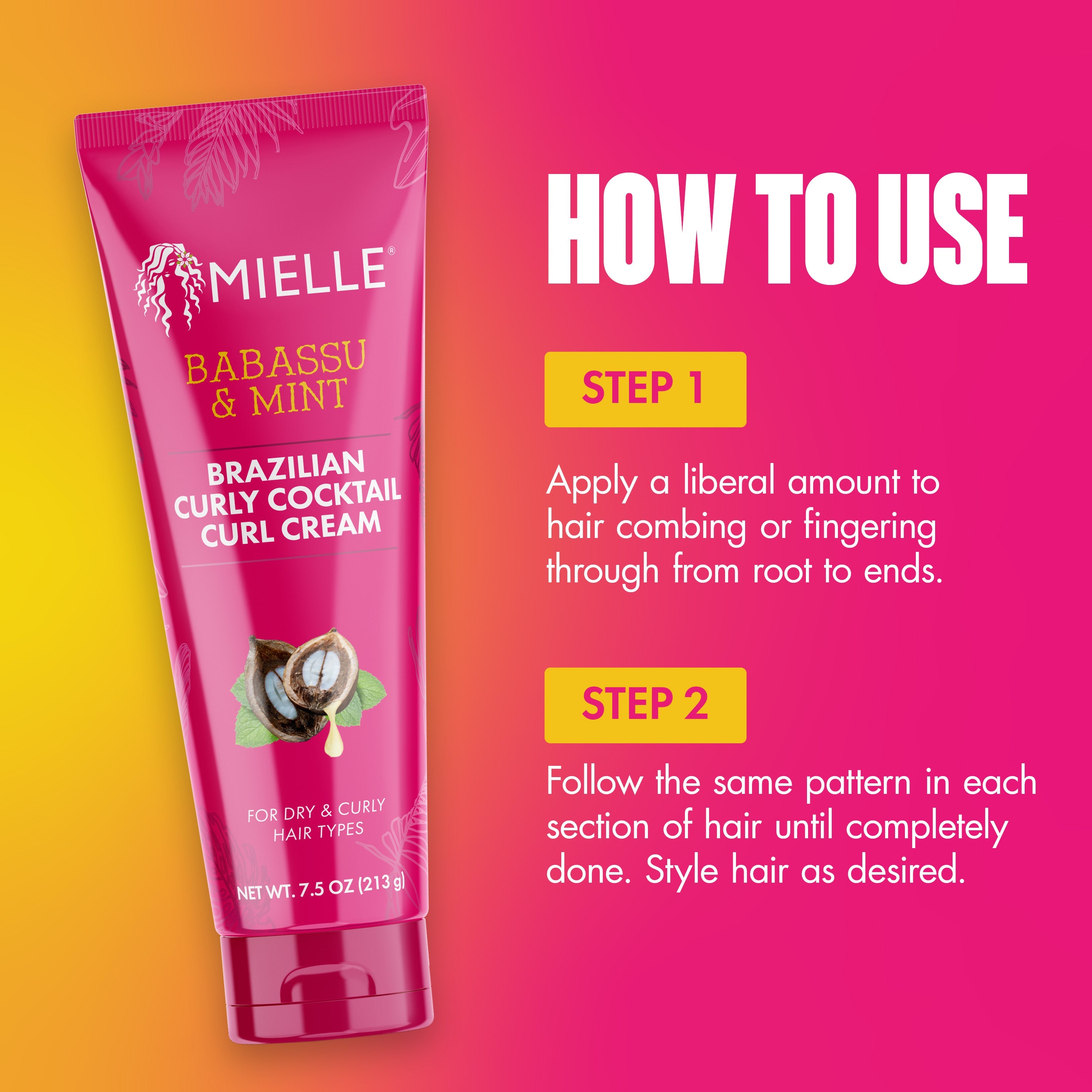 MIELLE Brazilian Curly Cocktail Curl Cream