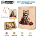 Maine Coon Family Wooden Jigsaw Puzzle