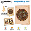 Dragonsphere jigsaw puzzle by Lori Anne McKague, featuring vibrant doodle art and eco-friendly wooden pieces.