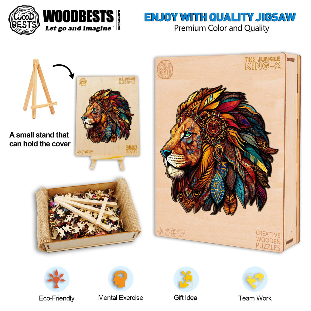 The Jungle King-2 Wooden Jigsaw Puzzle