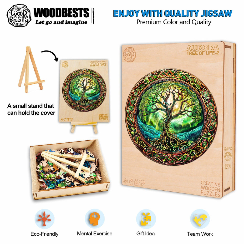 Aurora Tree of Life-2 Wooden Jigsaw Puzzle