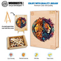 Yin-Yang Lion 2 Wooden Jigsaw Puzzle