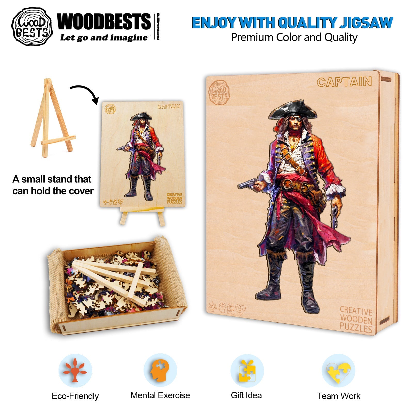 Captain Wooden Jigsaw Puzzle