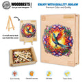 Mandala & Hummingbird 2 Wooden Jigsaw Puzzle