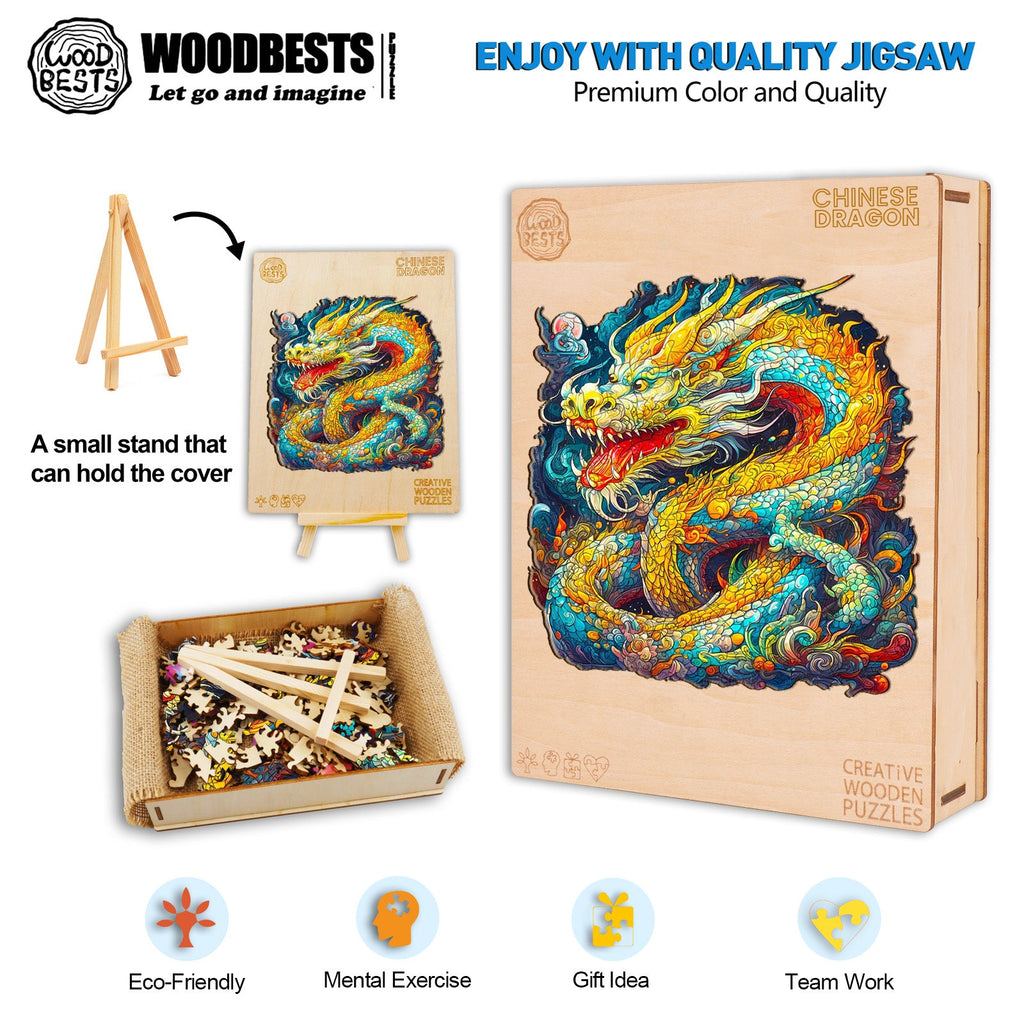 Chinese Dragon Wooden Jigsaw Puzzle