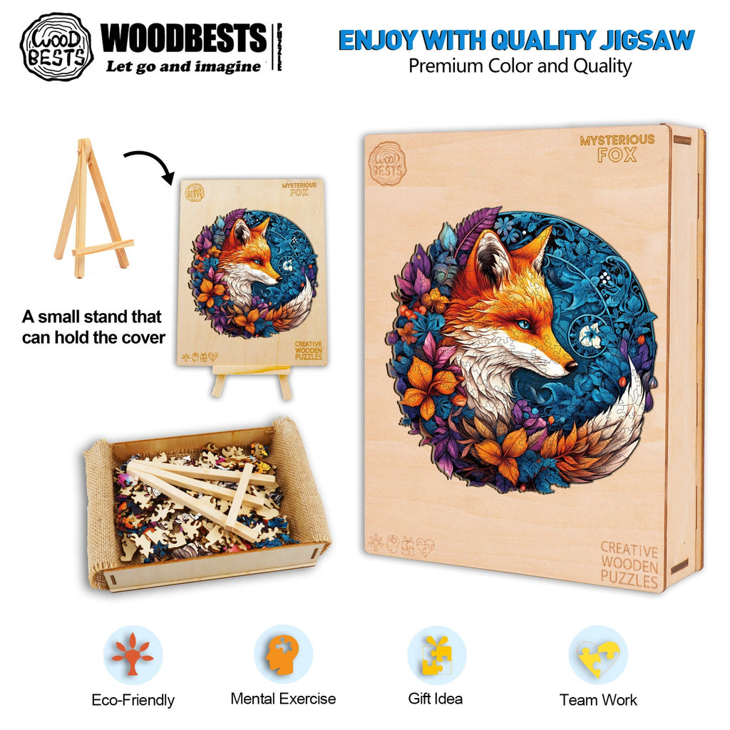 Mysterious Fox Wooden Jigsaw Puzzle
