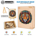 Mandala Tiger Wooden Jigsaw Puzzle