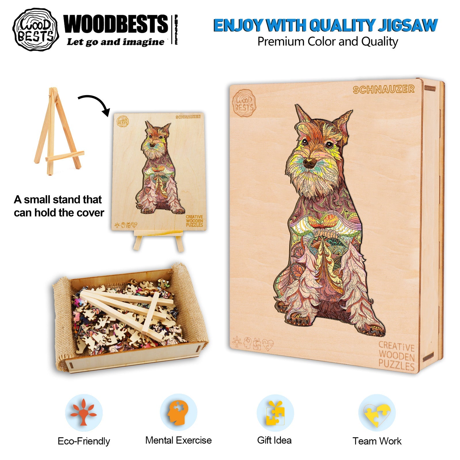 Schnauzer Wooden Jigsaw Puzzle