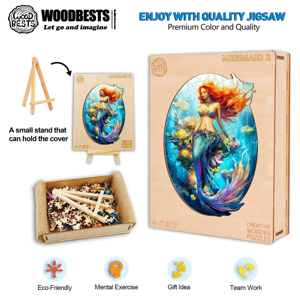 Mermaid 2 Wooden Jigsaw Puzzle