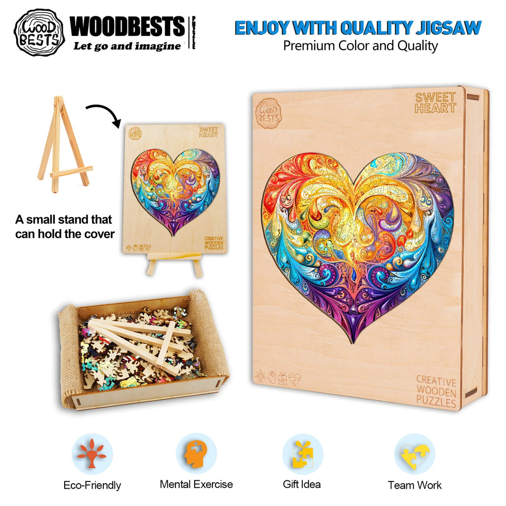 Sweet Heart Wooden Jigsaw Puzzle