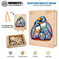 Penguin Family - 2 Wooden Jigsaw Puzzle