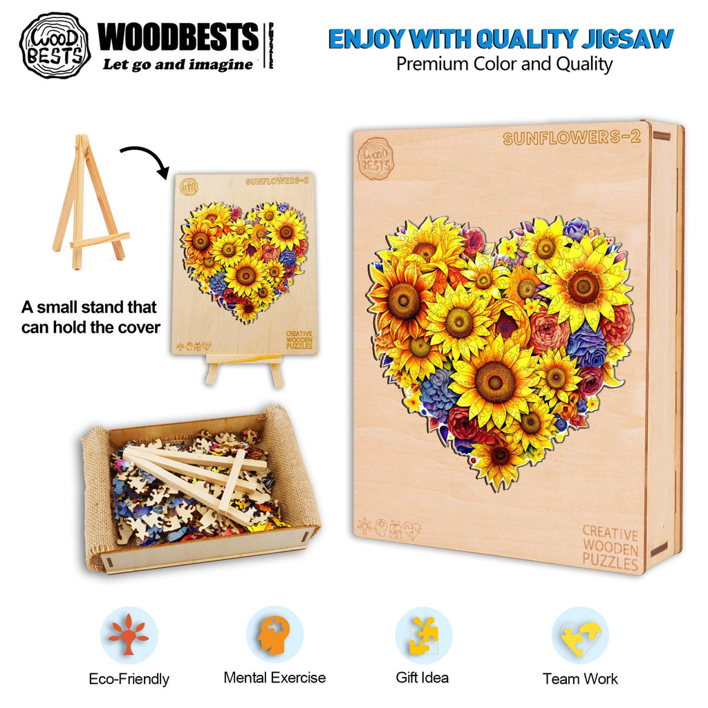 Sunflowers-2 Wooden Jigsaw Puzzle