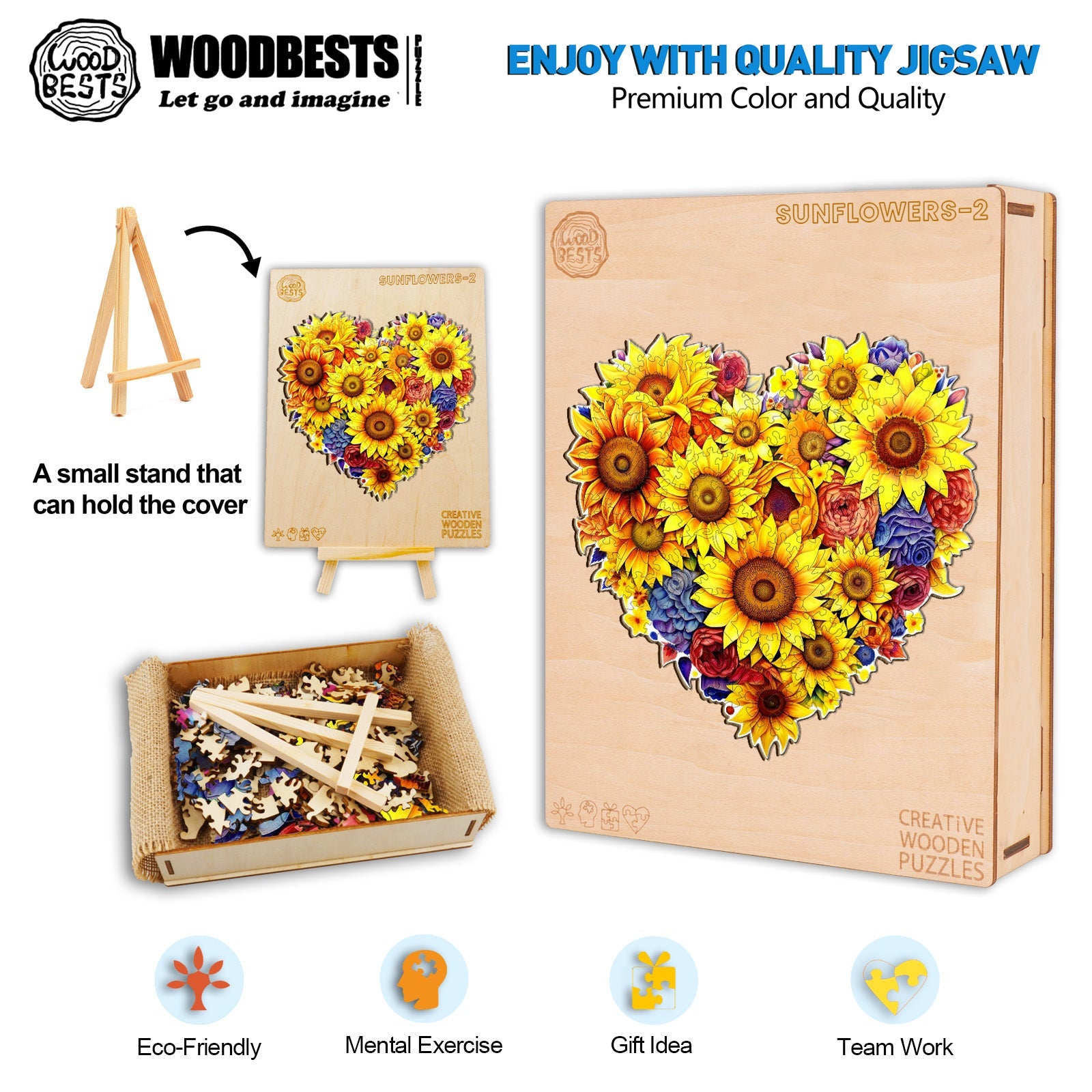 Sunflowers-2 Wooden Jigsaw Puzzle