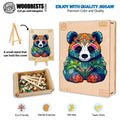 Cute Panda Wooden Jigsaw Puzzle