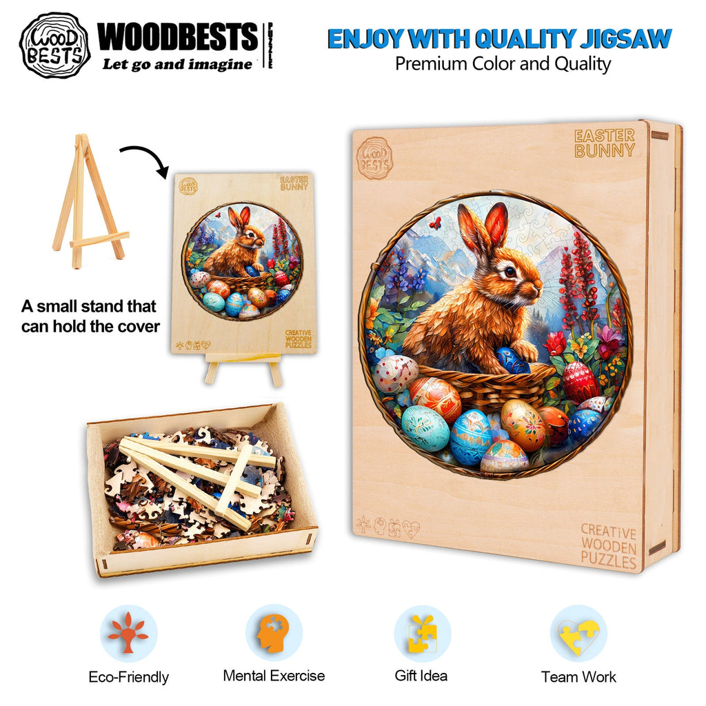 Easter Bunny Wooden Jigsaw Puzzle