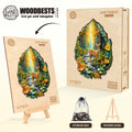 Leaf Forest deer Wooden Jigsaw Puzzle